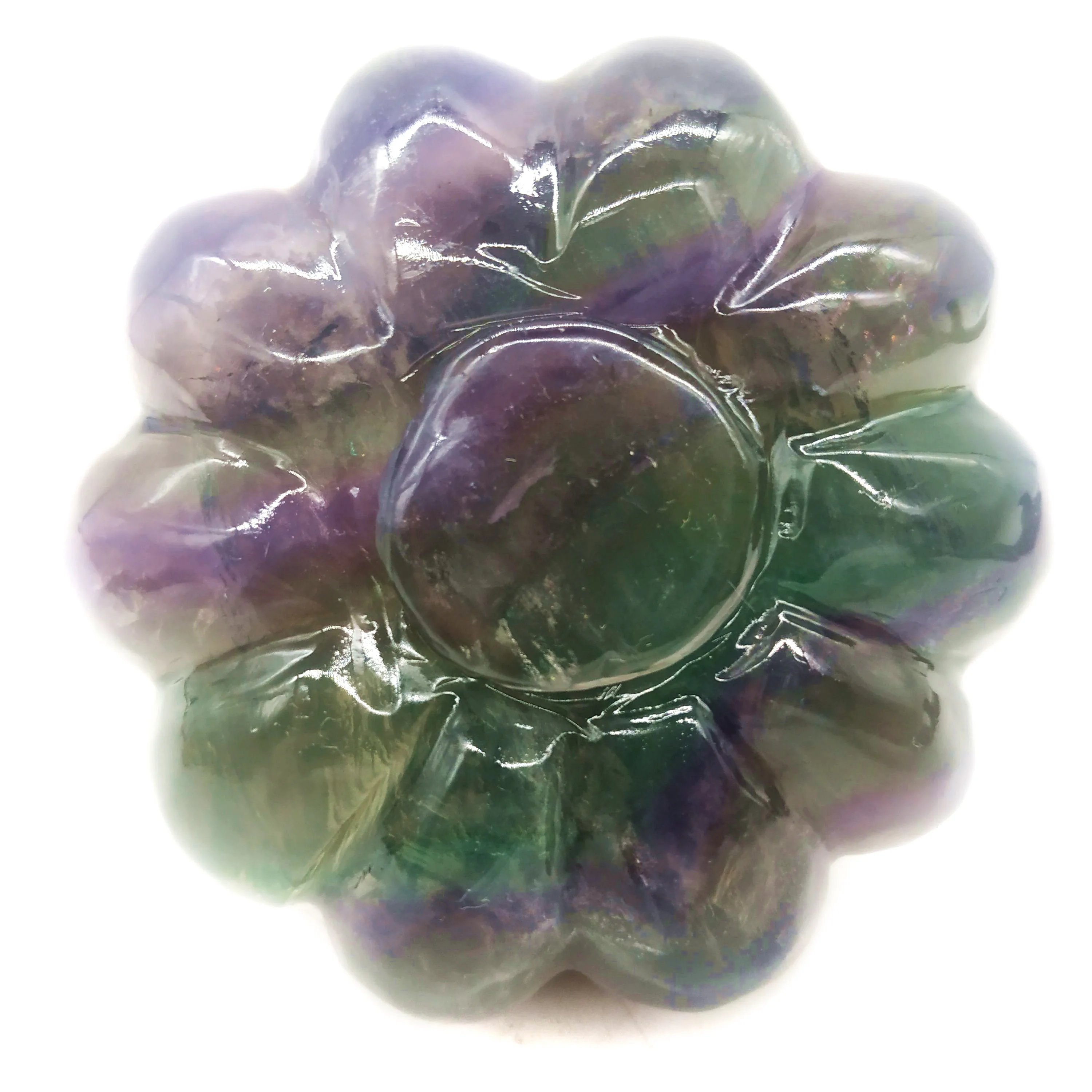 Драгоценный камень резные кристаллы ручная резьба флюорит тыква лечебный для