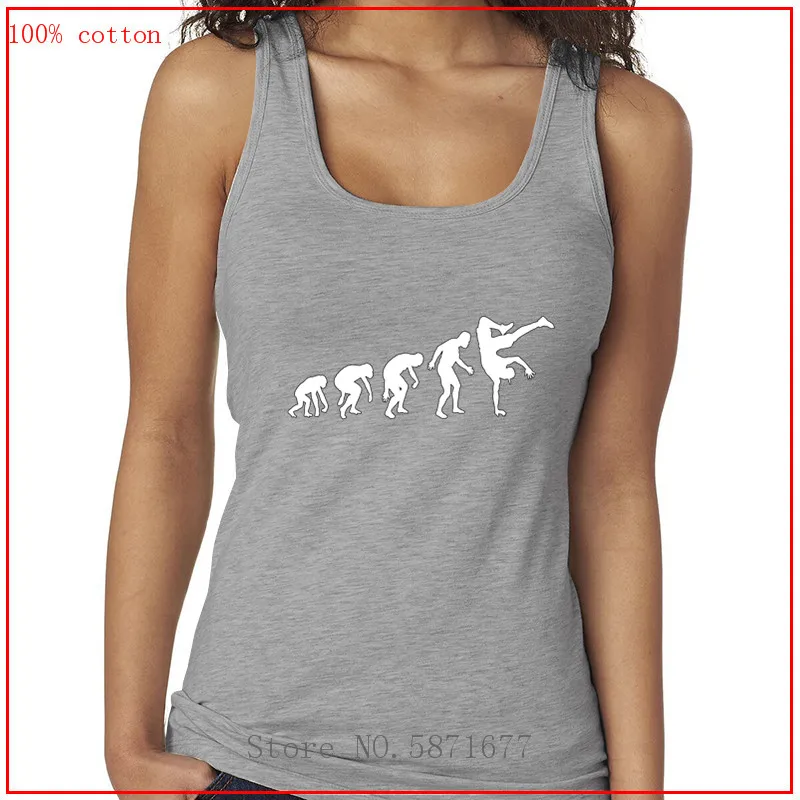 Bboying evolution белые топы на бретелях женская одежда футболка женские жилет