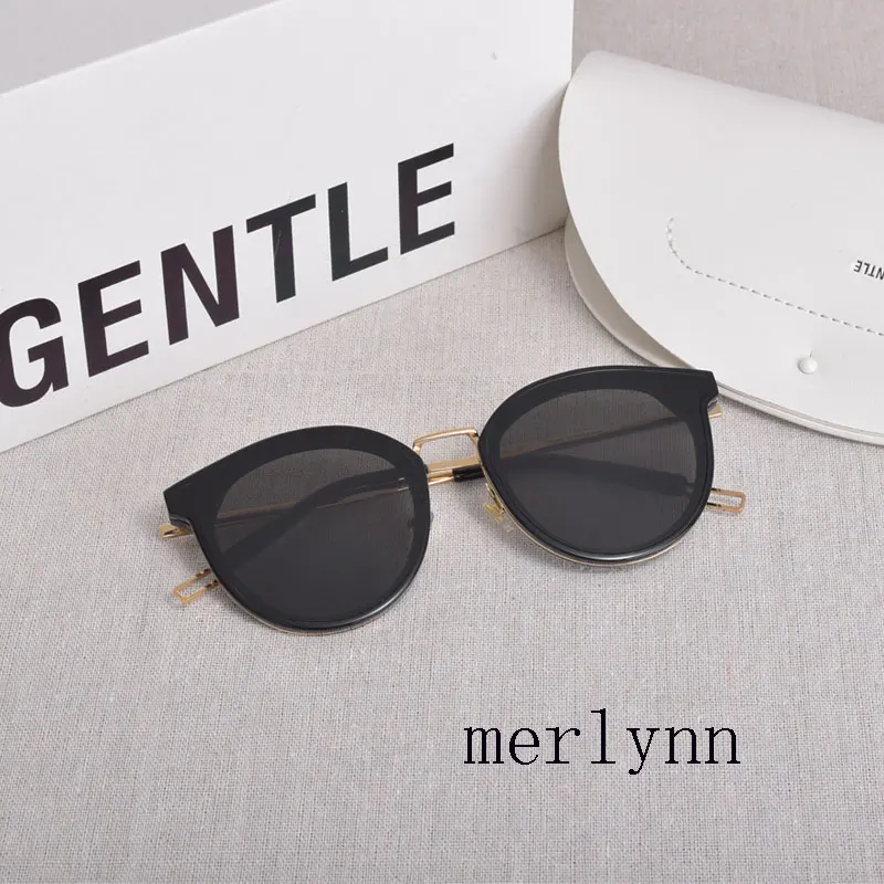 

Солнцезащитные очки с чехлом для мужчин и женщин, нежные модные корейские брендовые дизайнерские очки Merlynn