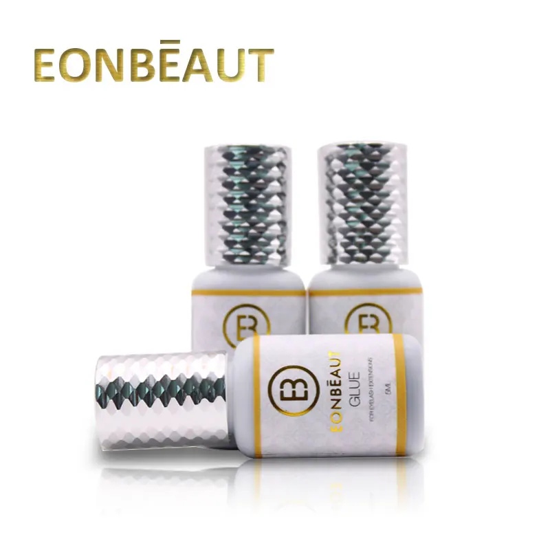 Клей для наращивания ресниц EONBEAUT 10 бутылочек чувствительный серебряный колпачок
