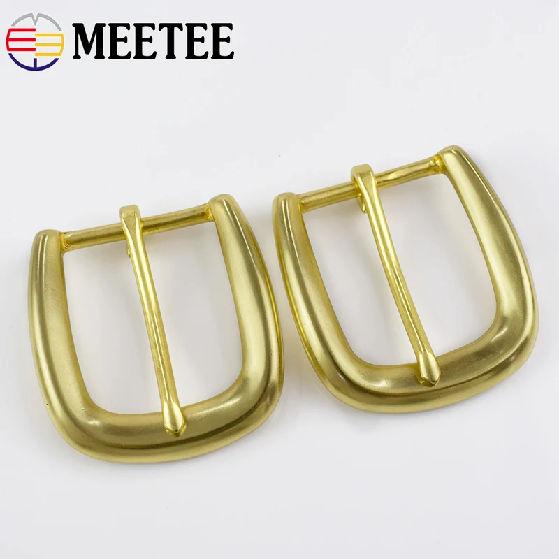Meetee ID 35 мм 1/2 шт. Мужская пряжка для ремня из чистой латуни женские повседневные