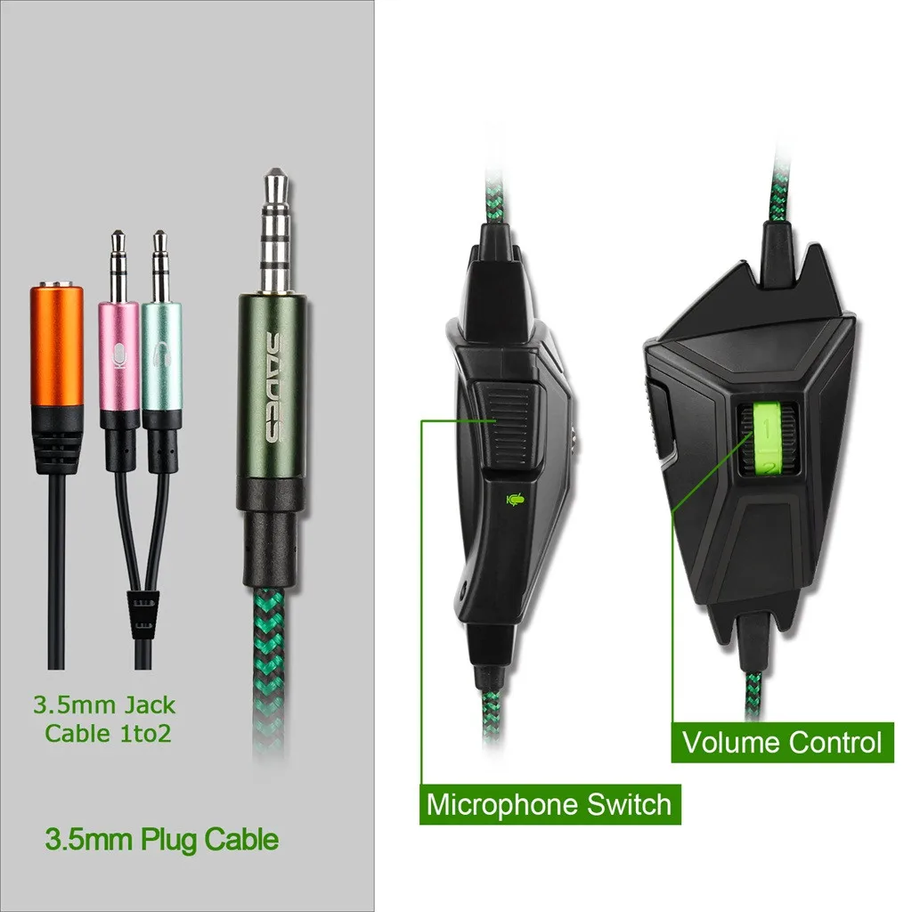 Профессиональная игровая гарнитура SADES SA938 для геймеров наушники с микрофоном