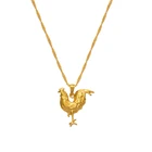 Ожерелье с курицей Anniyo золотого цвета для женщин и девушек, модная подвеска петуха и цепочка ожерелья ювелирные подарки #054502