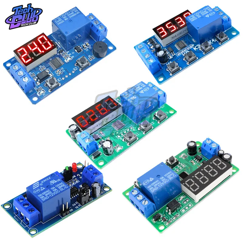 

DC 12V 24V LED Light Digital Time Delay Relay Trigger Cycle Timer Delay Switch Circuit Board Timing Control Module DIY