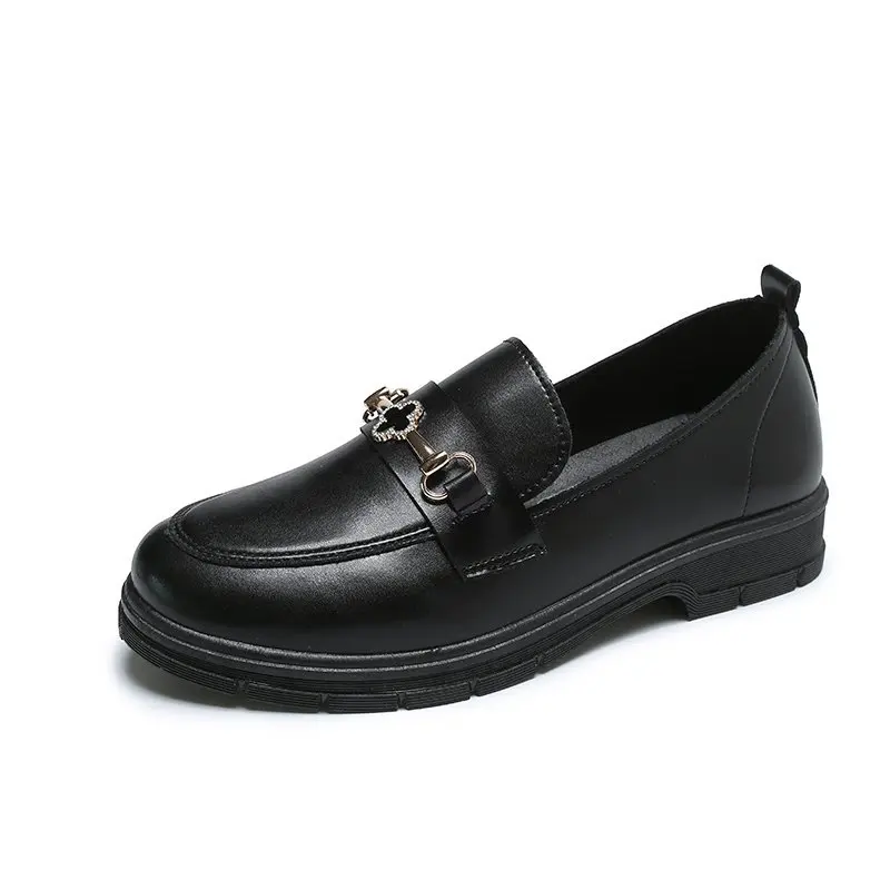 

2021 Spring Autumn New Women's Flat Fashion Vulcanize Shoes Ladies Leather Platform Casual Ladies All-match Comfortable Shoes