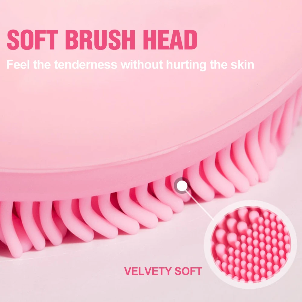 Электрическая силиконовая мини щетка для очищения лица перезаряжаемая