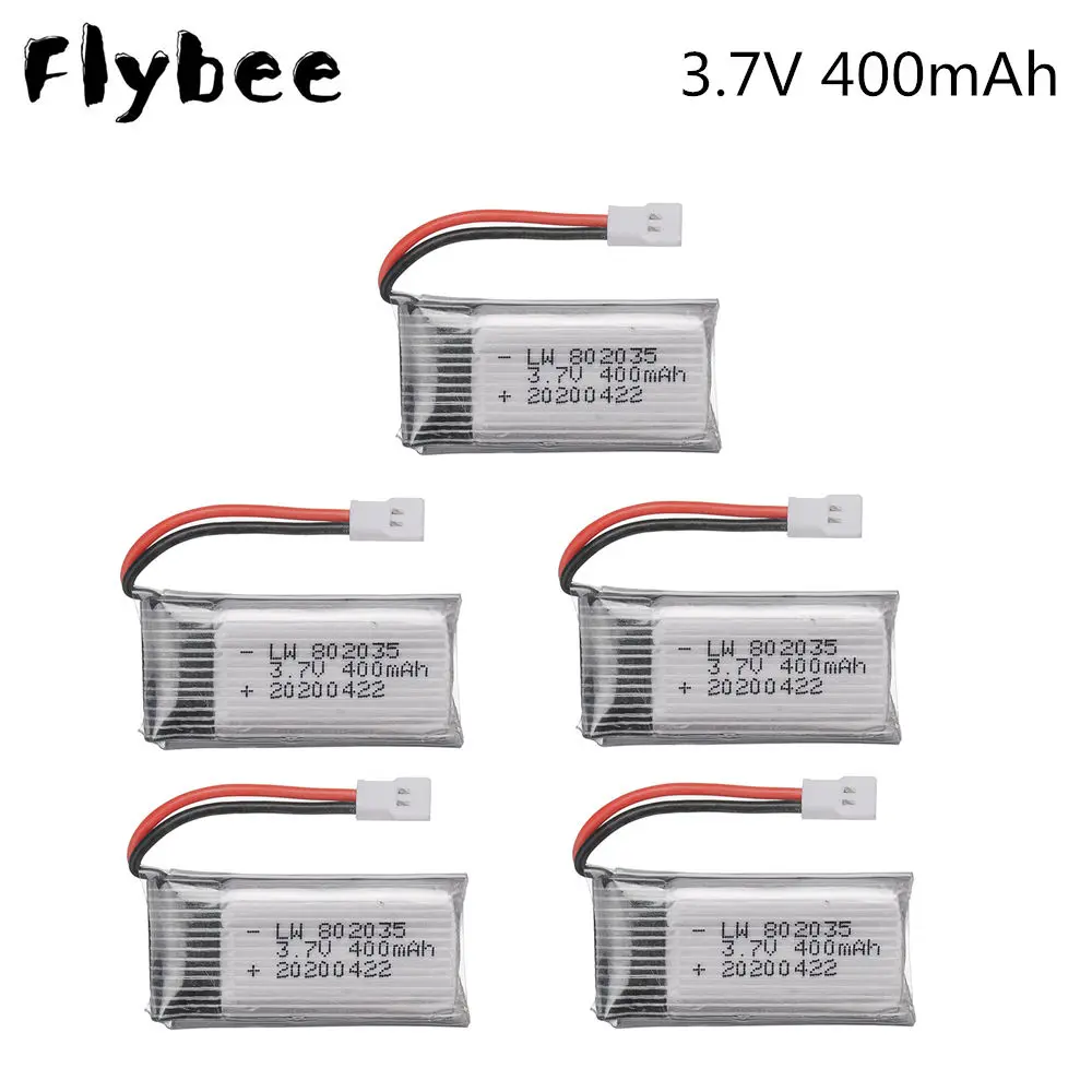 

Аккумулятор Lipo для квадрокоптера X4 H107 H31 KY101 E33C E33 U816A V252 H6C, 3,7 в, 400 мАч
