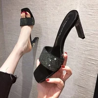 new bright diamond sandals open toe high heels women slippers sandalia feminina party dress shoes sandals women size 34 39