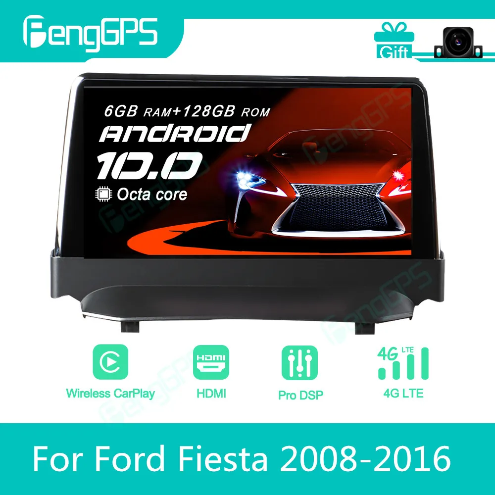 

Автомагнитола 2DIN для Ford Fiesta MK7 2008-2016, мультимедийный проигрыватель с GPS Навигатором и сенсорным экраном