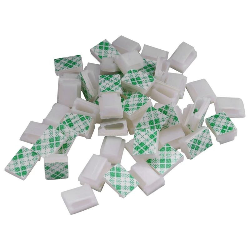 

Самоклеящийся зажим для крепления проводов, ширина 7 мм, 50 шт.