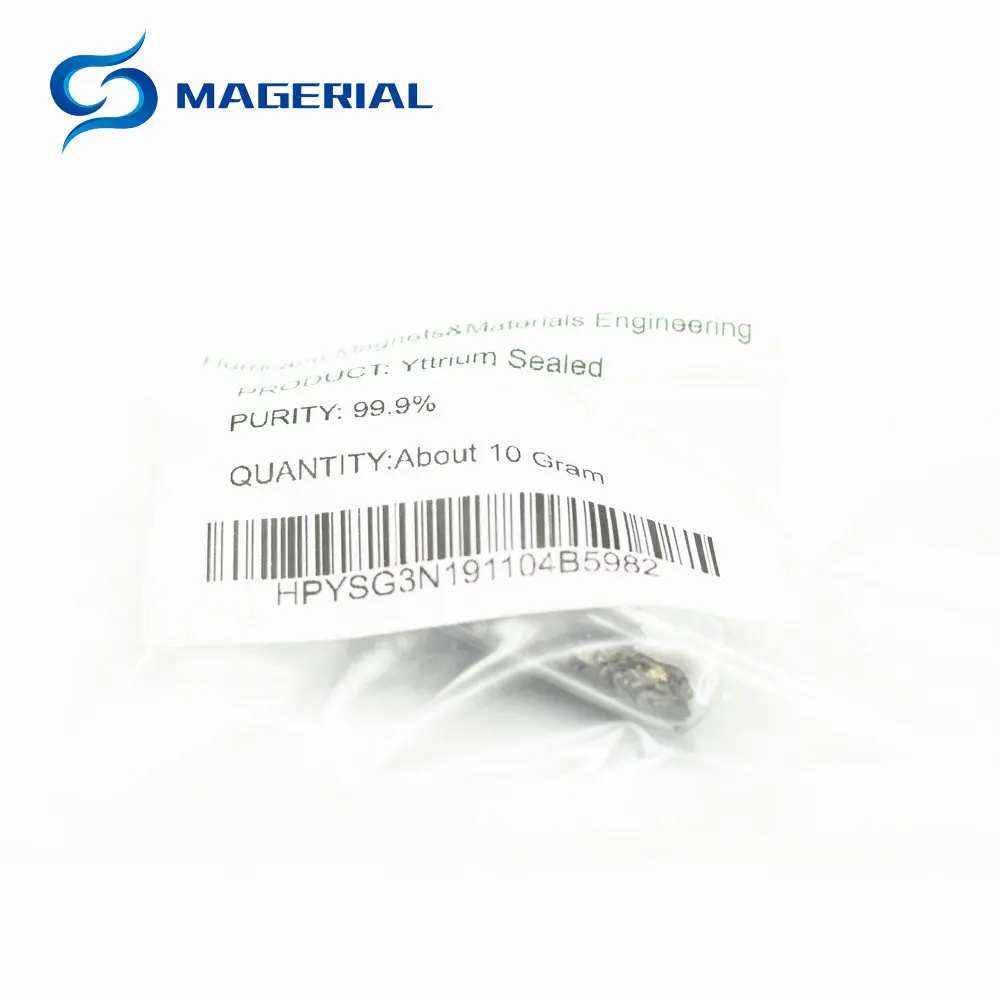 

Yttrium Rare Earth Metal Argon Gas Protected Glass Sealed 3N Purity Y -99.9% 10Gram for Collection