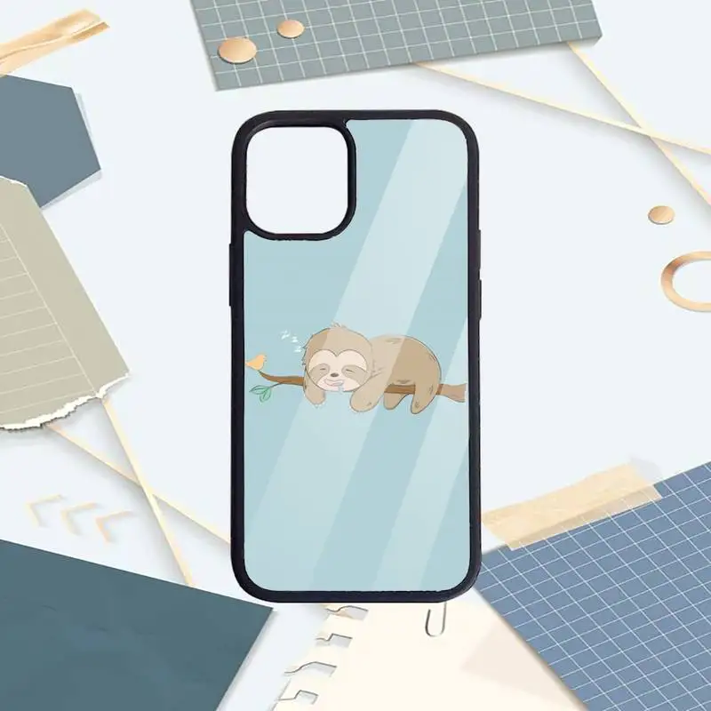 

Cute sloth cartoon Animals funny Phone Case PC for iPhone 11 12 pro XS MAX 8 7 6 6S Plus X 5S SE 2020 XR Luxury shell funda