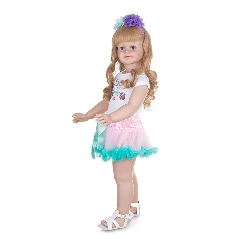 Новинка 78 см Огромный стенд для куклы для маленьких девочек все тело силиконовая Реалистичная кукла нарядная принцесса детская игрушка для малышей