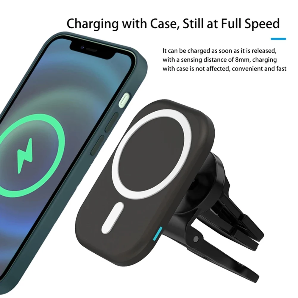 

15W Magnetic Wireless Car Charger Mount For IPhone 12 12Pro Max XiaoMi Universal Fast Charging Wireless Charger Car Phone Holder