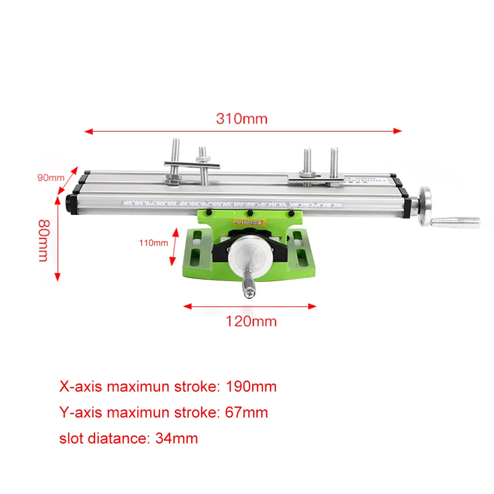 

Milling Machine Multi-function Bench Drill Machine Vise Fixture X Y Axis Adjustable Feeder Work Table Wood Milling Cutter