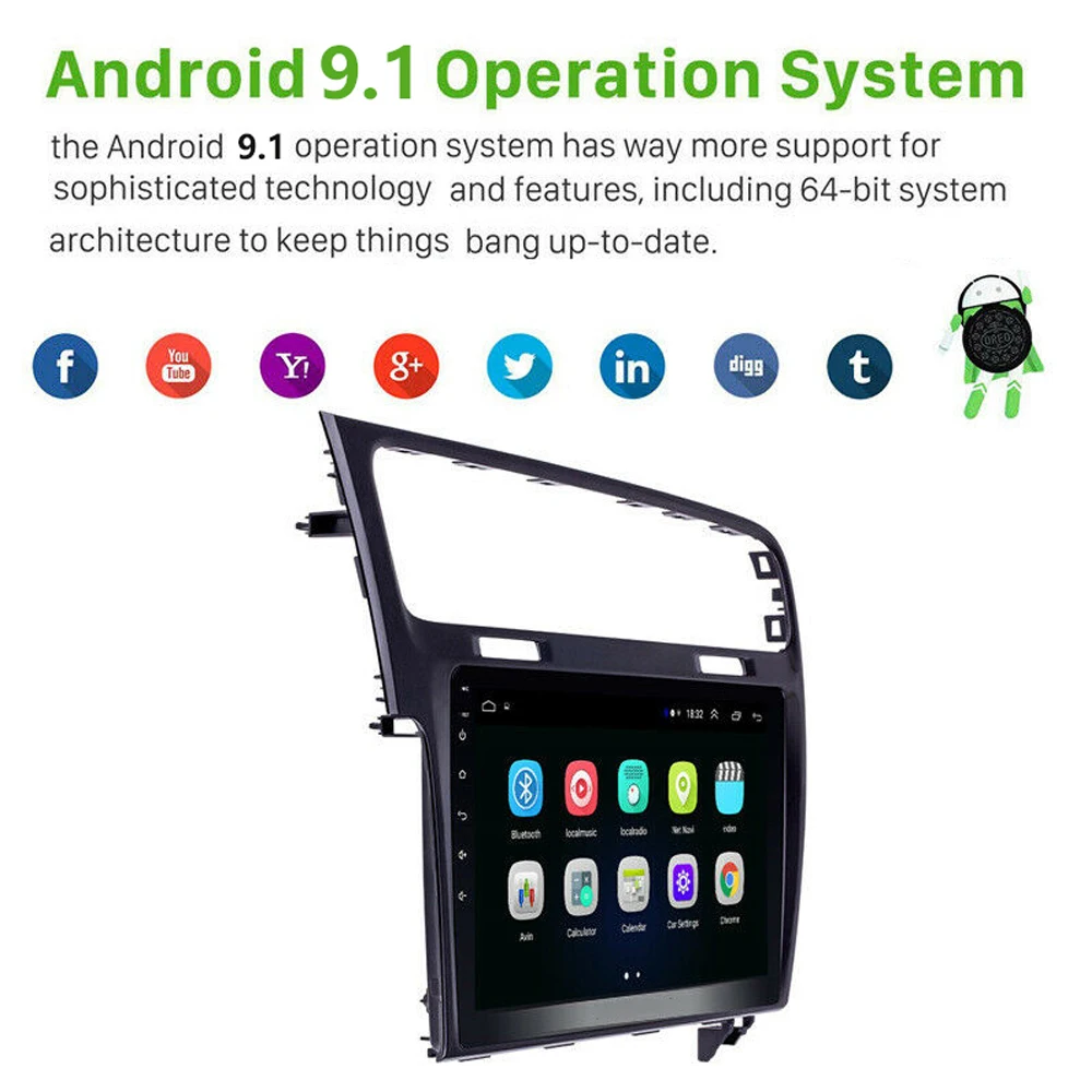 10 1 &quotAndroid автомобильный Радио мультимедийный плеер для VW/Volkswagen/Golf 7 стерео GPS