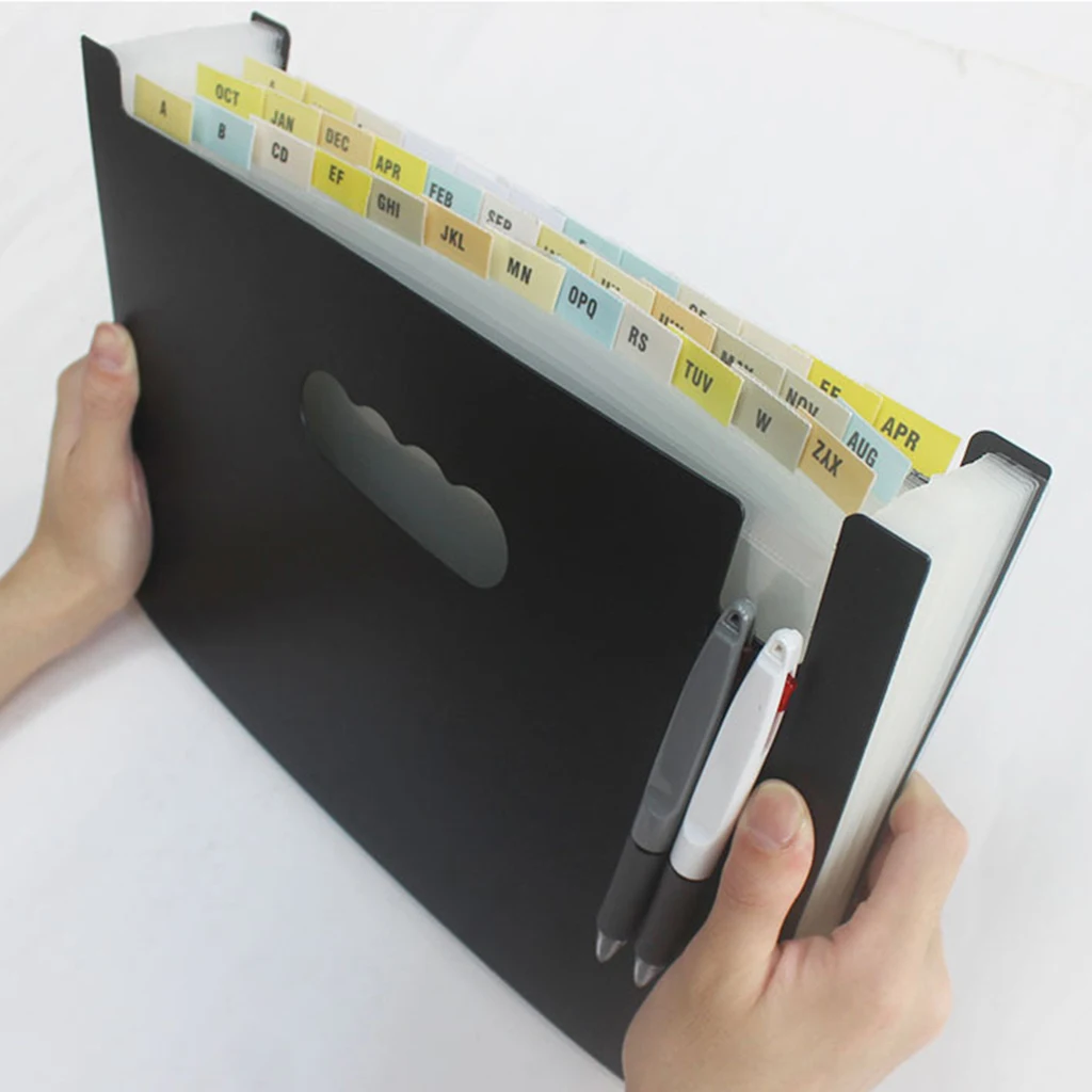 

Large Expanding File Folder White Accordion A4 Document Organizer