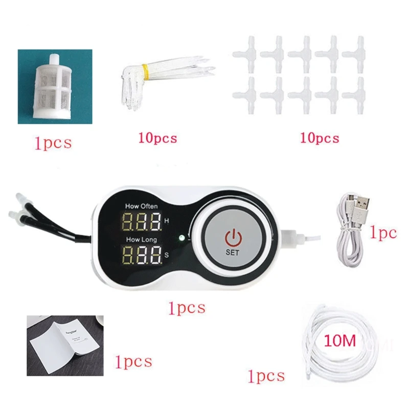 

Automatic Watering Device Timer Intelligent Drip Water Pump Digital Garden Self-Watering Kit for Potted Plant H051