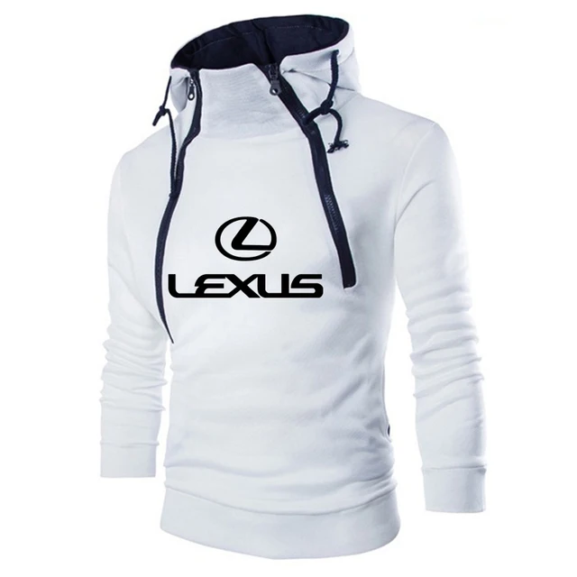 

New Spring Autumn Lexus Hoodies Men's Double Zipper Hoody Cotton High Quality Casual Male Custom Sportswear Tops