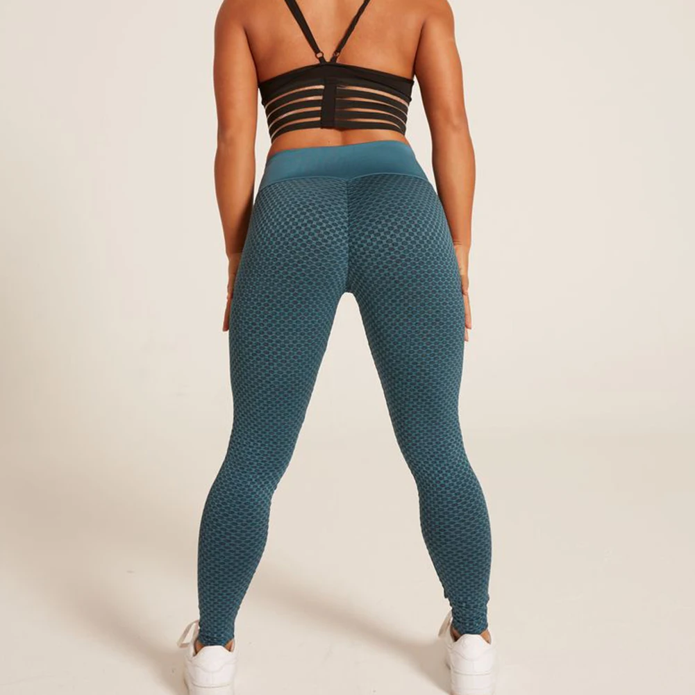 Женские сетчатые леггинсы с высокой талией обтягивающие штаны для занятий йогой