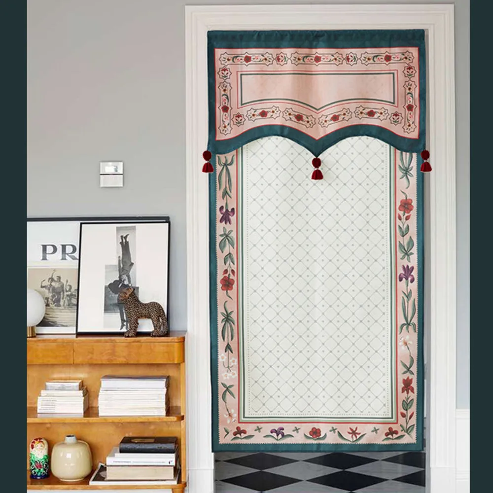 

Розовый тканевый дверной занавес постельное белье домашняя Кухня Спальня декоративная перегородка занавес Ванная комната оттенок