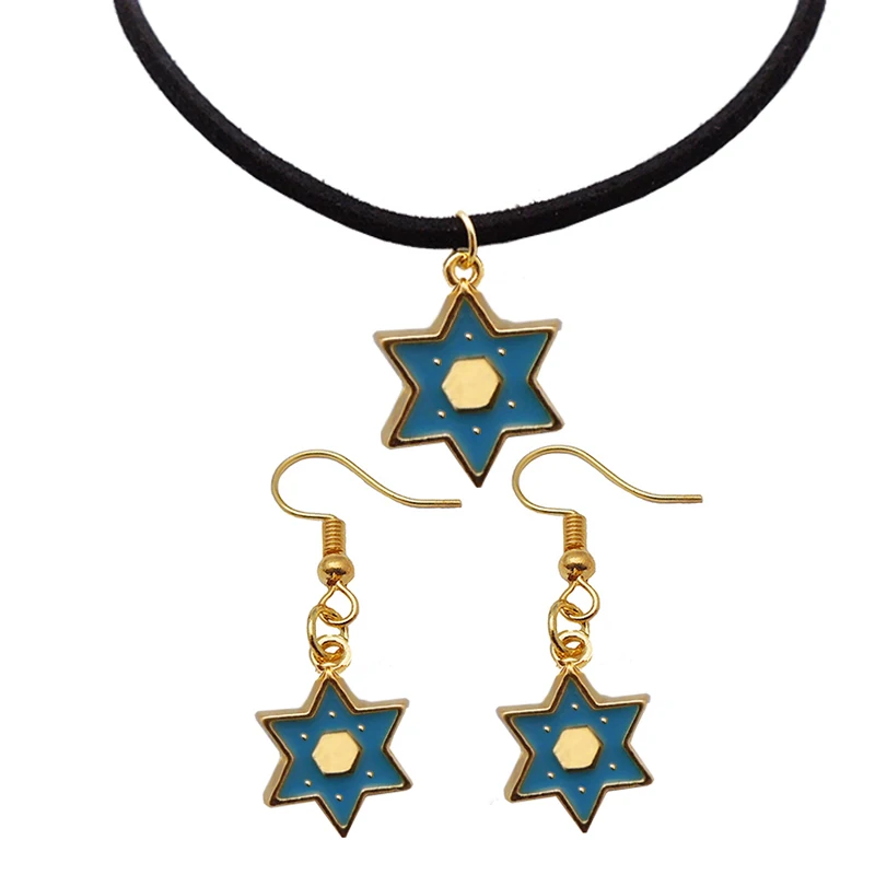 10 пара/лот пятиконечные звезды Капитан Америка Висячие Серьги Лучшие продажи