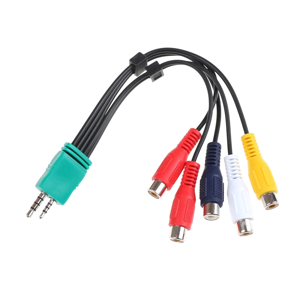 

1pc 3.5mm + 2.5mm to 5RCA Audio Video AV Component Adapter Cable For Samsung LED LCD TV BN3901154W BN39-01154W 20cm