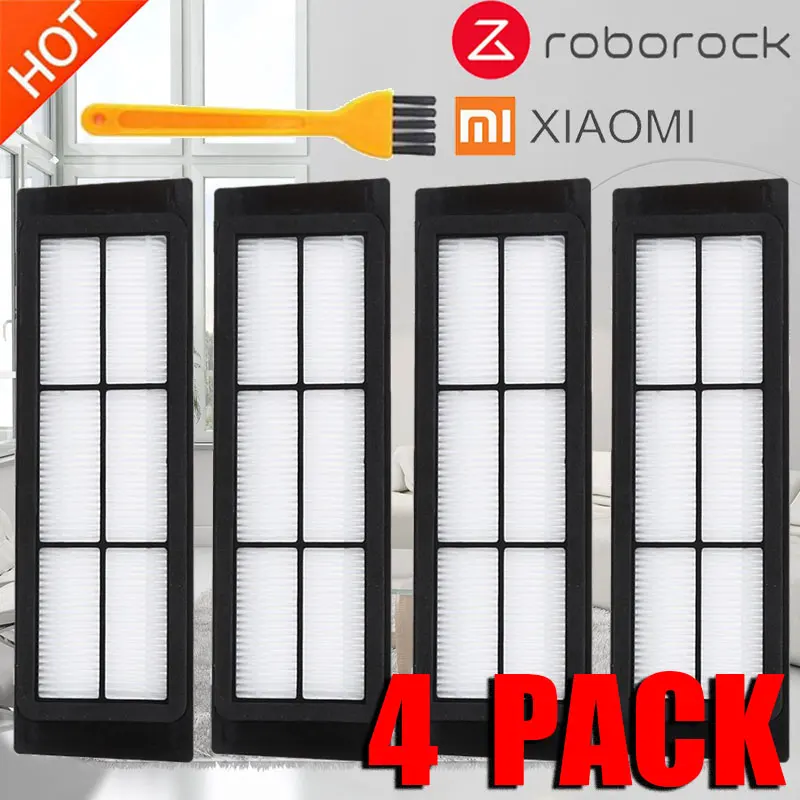 4pcs Улучшенная версия Водонепроницаемый моющийся Hepa фильтр для XiaoMi Roborock подметания робот запчасти аксессуары Замена - Цвет: 4pcs