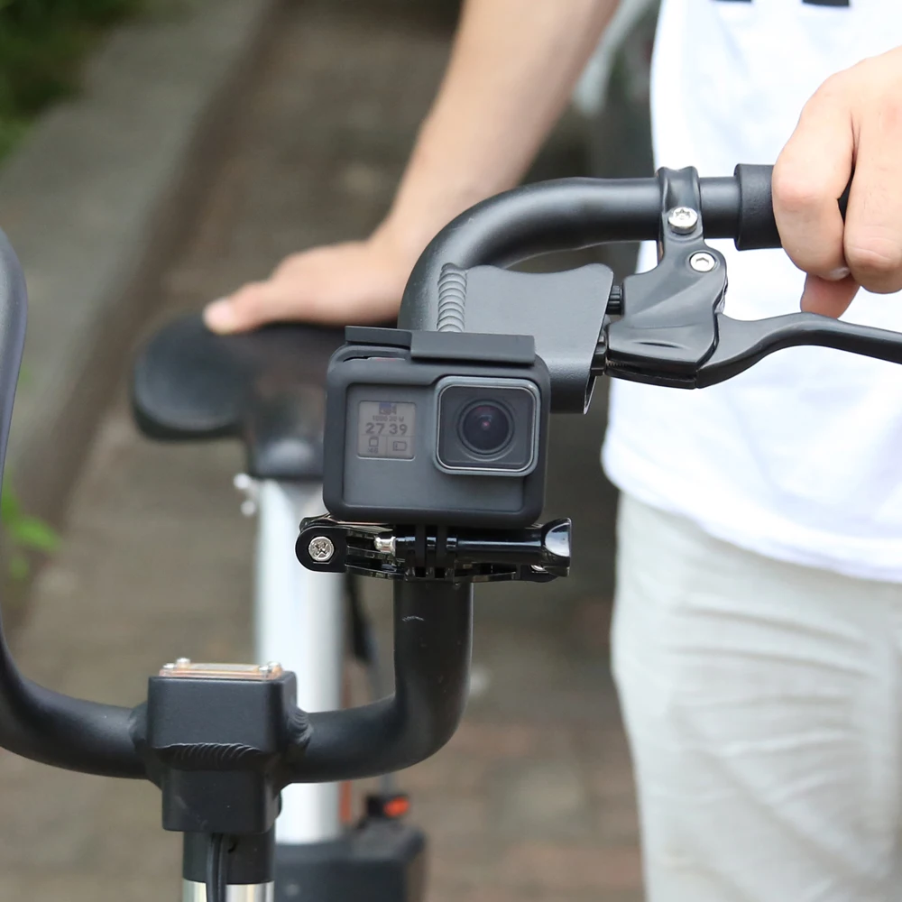 SHOOT Motorcycle Handlebar Clamp Mount for GoPro Hero 7 6 5 4 3 Session SJCAM sj 4000 5000 Yi Lite 4K+ h9 Camera Accessories | Электроника