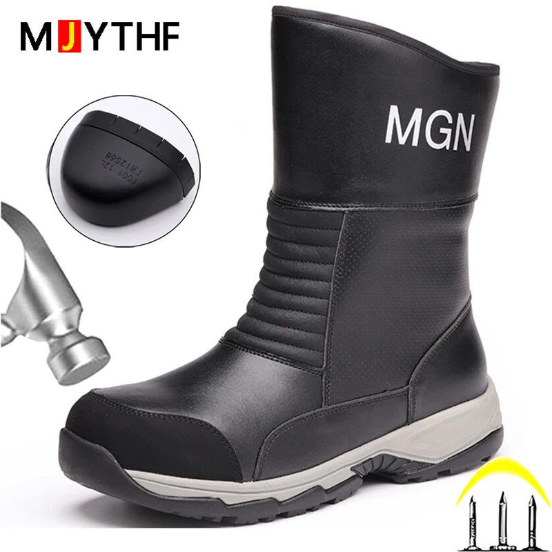 2023 New Work Boots Water Proof Safety Boots Winter Shoes Pu