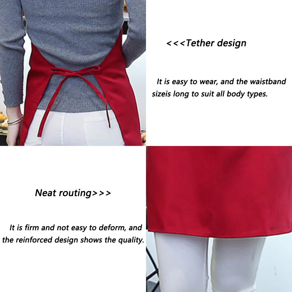 Регулируемый слюнявчик фартук с 2 карманами для кухни шеф-повара женские и