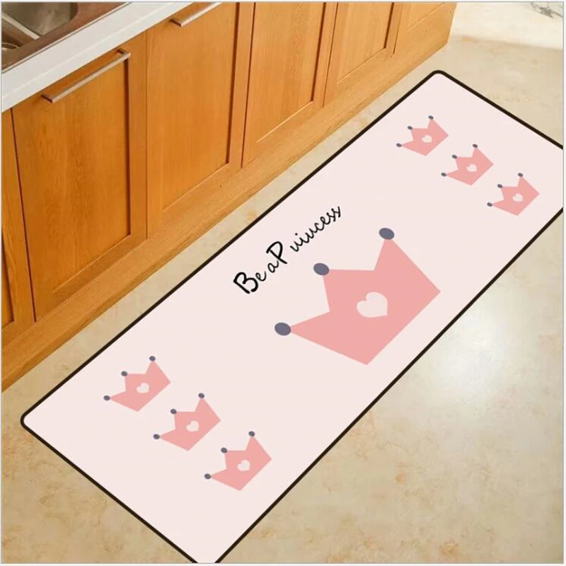 Домашний декор домашний простой стиль розовая Корона коврик 40 см X 60 кухонный