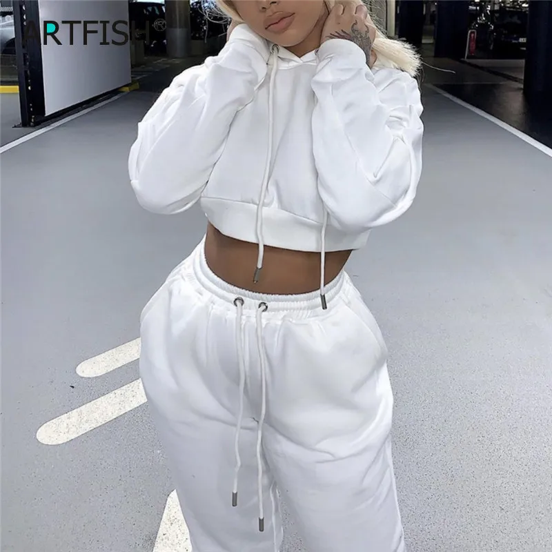 

Спортивная толстовка с длинным рукавом и длинные штаны с карманами, комплект из двух предметов, Женская осенне-зимняя одежда, повседневный ...