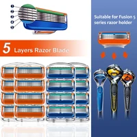men razor blades 16pcspack for shaving cassettes compatible with gillette fusion 5 layers stainless steel replace razor blade