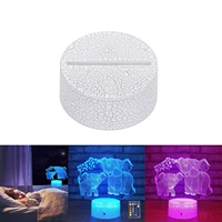 touch switch led lamp 3d night light elephant series 7 colors change led table desk lamp kids christma gift home decoration