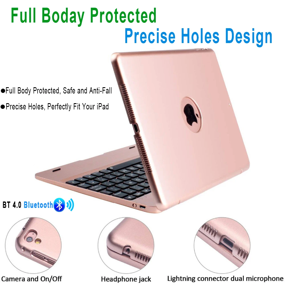 Умный чехол с клавиатурой для Apple iPad 9 7 2018 2017 5th 6th Generation Air 1 2 Air1 Air2 5 6 Pro A1893 A1954 A1822 Mini 3
