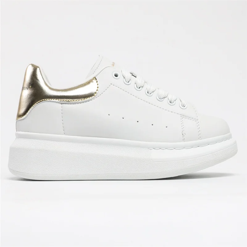 

Luxury Mcqueen Shoes for Women Brand Design White Chunky Sneakers high 5CM Female Running Shoes Man Zapatillas De Deporte big 45