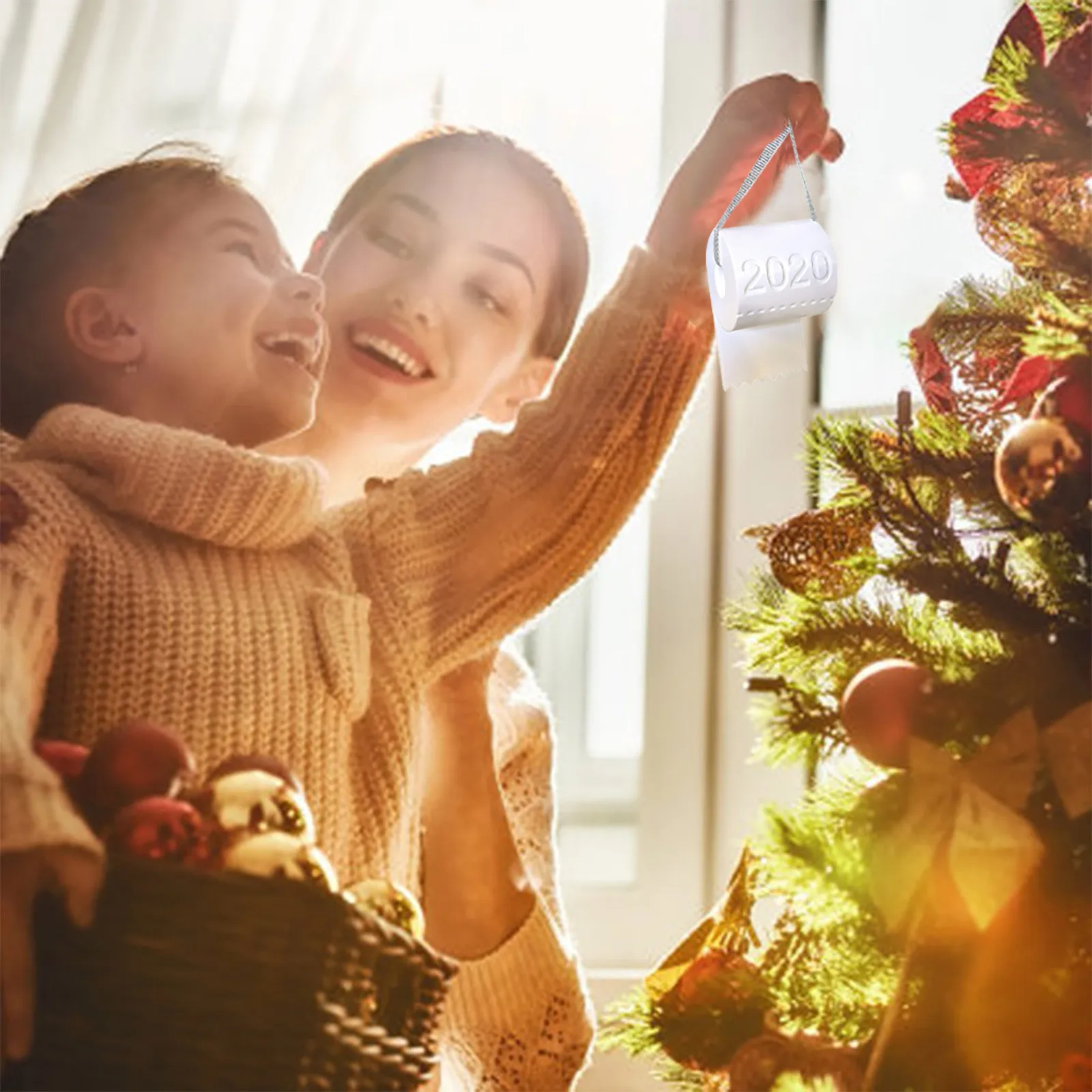 2020 Quarantine Christmas Ornament Tree Hanging Toilet Paper Crisis Decoration Funny Gift Navidad | Дом и сад