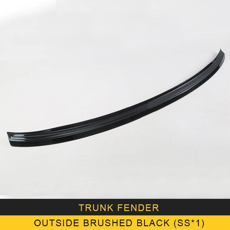 Brushed black Карманго для Audi Q5 FY Автомобильный задний бампер, накладка на багажник, украшение, хромированная наклейка, рамка, накладка, внешние аксессуары - Название цвета: Brushed black