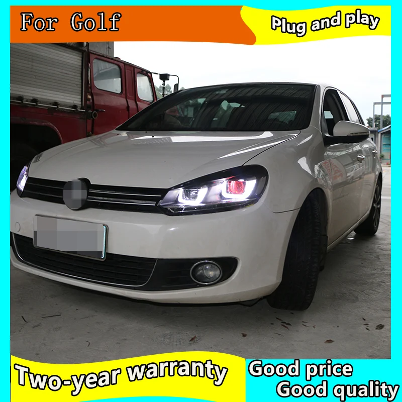 Автомобильный Стайлинг для VW Golf 6 MK6 светодиодный фар Golf6 СИД DRL Hid фара би-ксенон