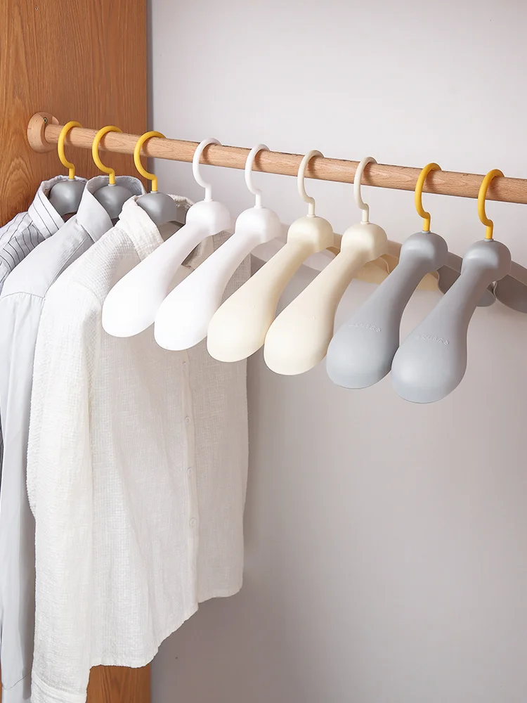 

Non-marking clothes hanger clothes support household wide-shoulder plastic can not afford non-slip clothes rack hook drying rack