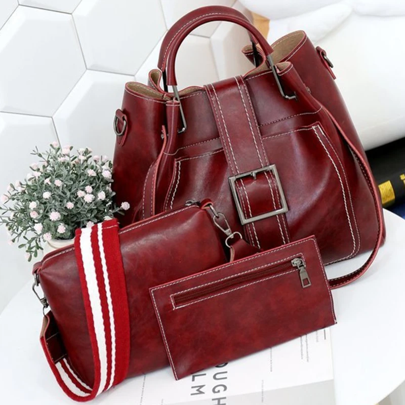 

Luxury Designer New Ladies Composite Bag High-quality PU Leather Women's Handbag Fashion Women Shoulder Messenger Bags Femme