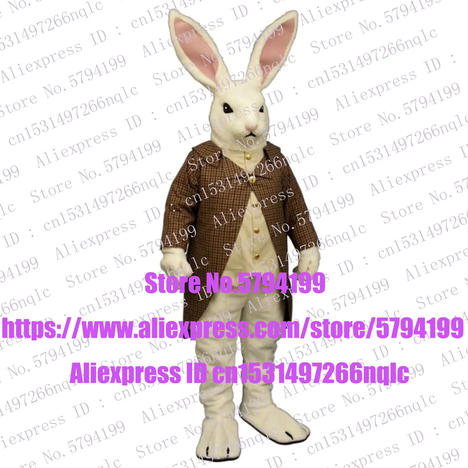 Костюм-талисман в виде кролика для взрослых j7u7 |