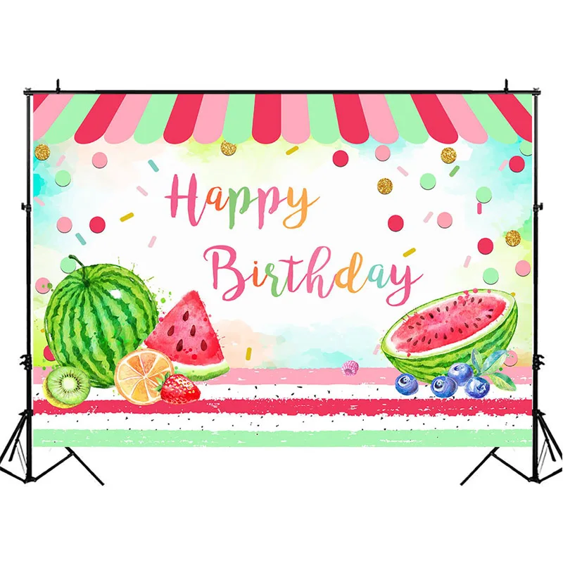 Фон для фотографирования с мотивом арбуза на первый день рождения | Электроника