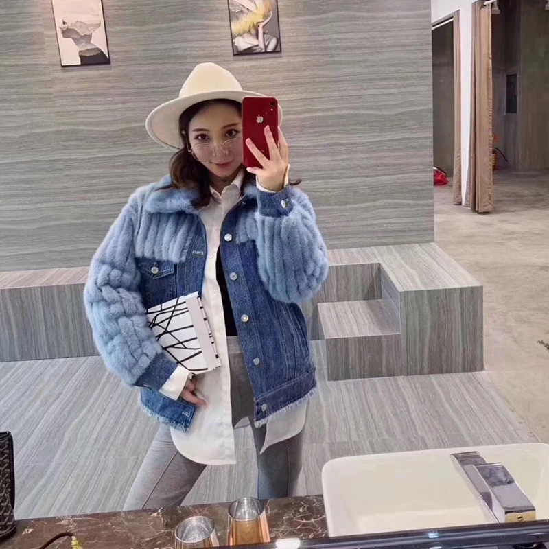 Лидер продаж Женское пальто из норки Зимняя мода 2020 натуральный мех внутренний