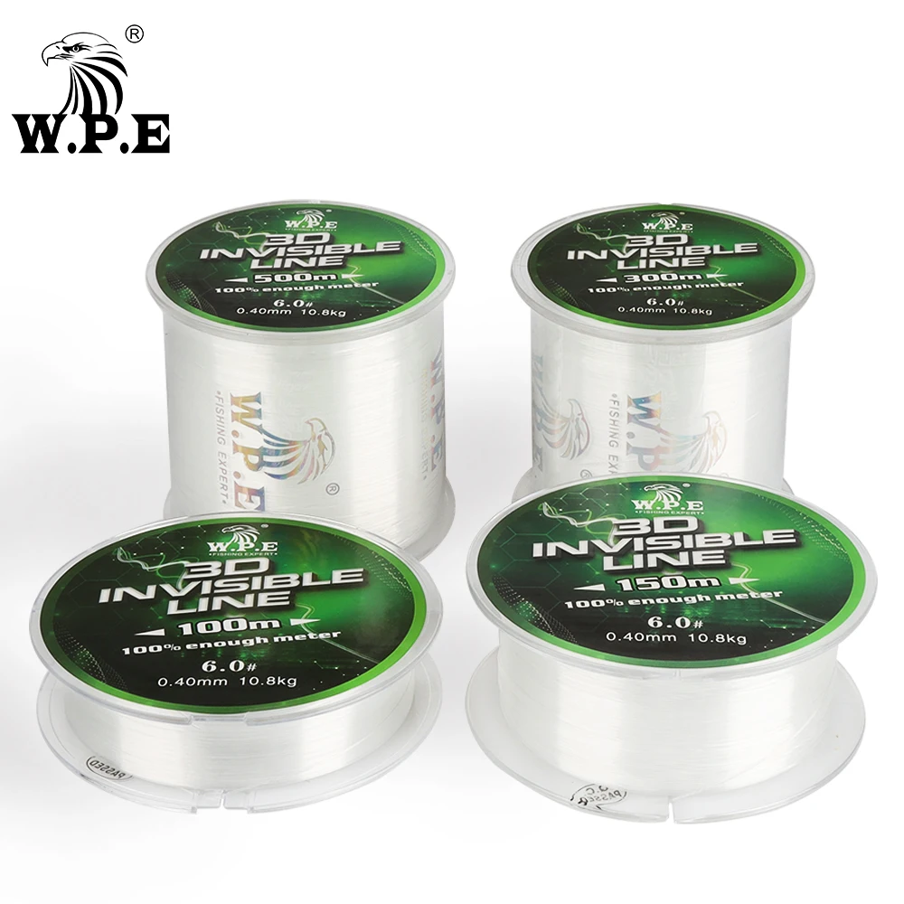 Брендовая нейлоновая леска W.P.E 100 м/150 м/300 м/500 м 0 23 мм-0 60 мм прочная