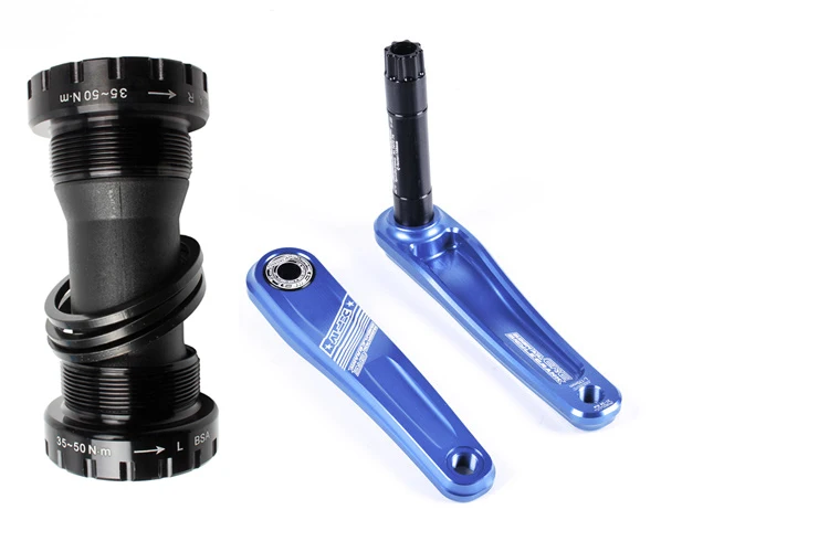 Blue crank axis Улитка один набор GXP Кривошип MTB шатун 170 мм Кривошип горного велосипеда ось Сверхлегкий 557 г CNC Al-alloy 24 мм шпиндель - Цвет: Blue crank axis