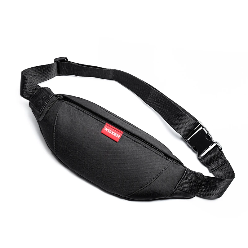 Waist Bag Casual Messenger Bag  Earphone Hole Lightweight Small Bag Sports Running Bag Waterproof Multi-Function Chest Bag