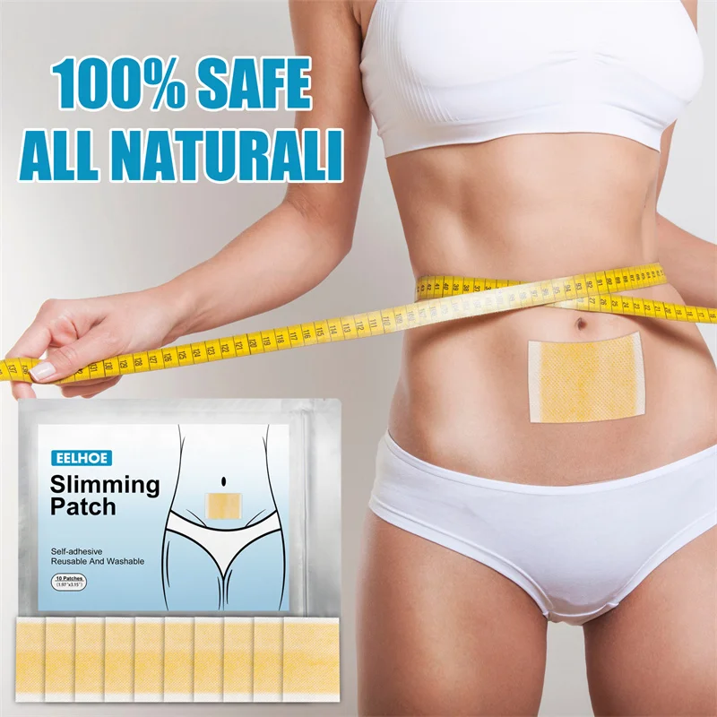 

10pcs Natural Plant Slimming Belly Button Patch Lazy People Thin Belly Reduce Belly Button Fat Keep Body Shape Well-proportioned