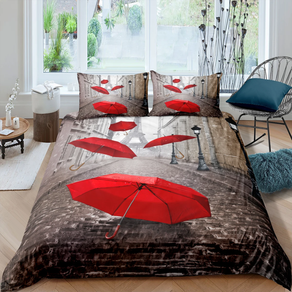 

3D дизайн пододеяльник наборы постельных принадлежностей одеяло покрывает постельное белье Король Королева Полный двойной размер красный ...